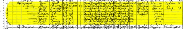1910 Census Record for Spiegel family